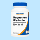 Nutricost, Glicinato de magnesio, 180 cápsulas (70 mg por cápsula)
