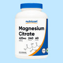 Nutricost Citrato de magnesio 420 mg, 120 porciones (210 mg por cápsula, 240 cápsulas vegetarianas), sin gluten, sin OMG, apto para vegetarianos