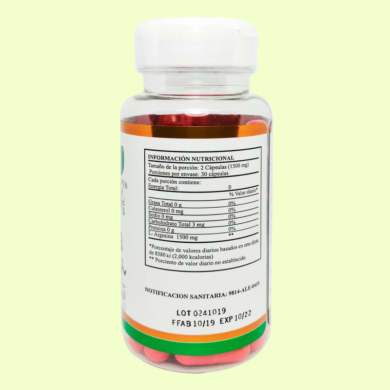 L-Arginina Xtralife: Energía, Resistencia y Salud en Cada Cápsula, 60 cápsulas
