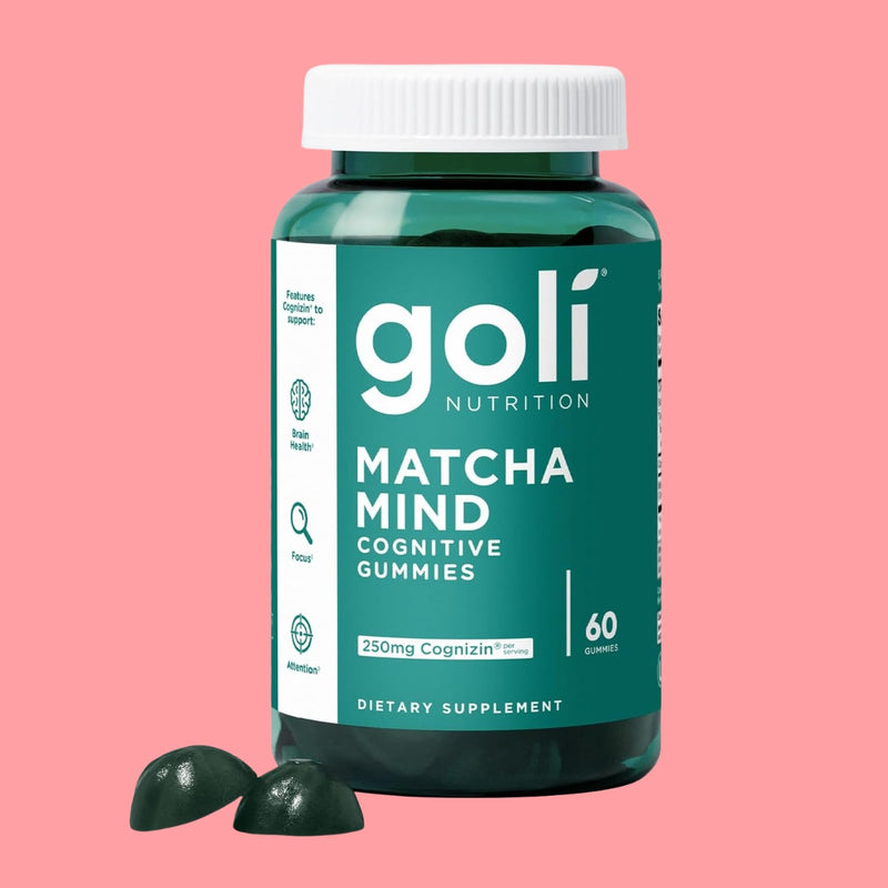 Goli Nutrition, Matcha Mind, Gomitas cognitivas, 60 gomitas