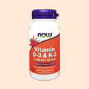NOW Foods, Vitamina D3 y vitamina K2, 120 cápsulas vegetales